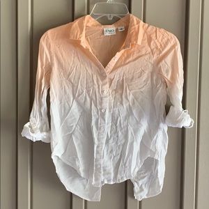 Cato Ombré Split-back Button Down Shirt size Medium